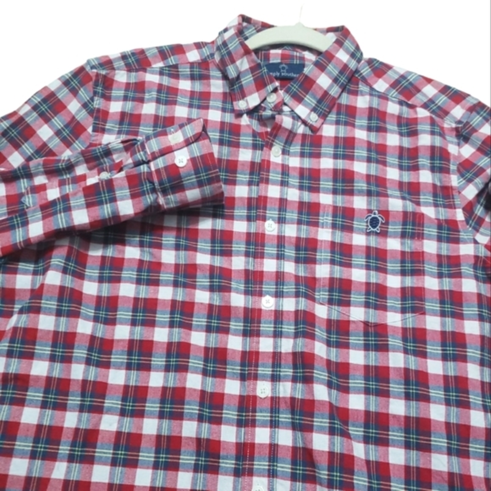 Simply Southern Men's‎ Button-down Plaid Shirt Size Large
